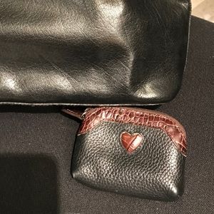 BRIGHTON BLK LEATHR COIN PURSE
